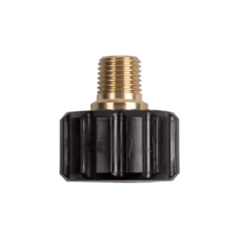 BE 1/4" Male NPT x M22 Female Coupler