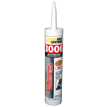 White Lightning Advanced All-Purpose Siliconized Acrylic Latex Caulk (White) 10 oz