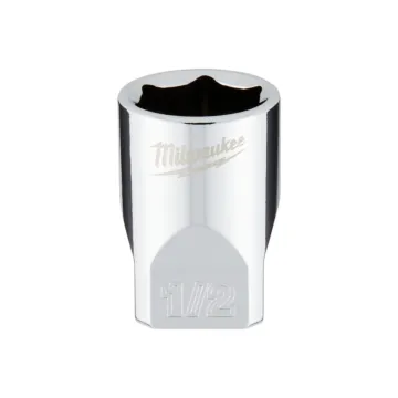 Milwaukee 1/4" Drive 1/2" SAE Deep Socket with FOUR FLAT™ Sides