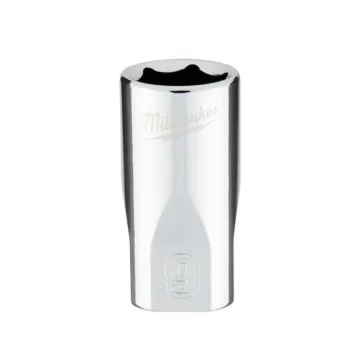 Milwaukee 1/4" Drive 9mm Metric Socket with FOUR FLAT™ Sides