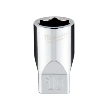 Milwaukee 1/4" Drive 10mm Metric Socket with FOUR FLAT™ Sides
