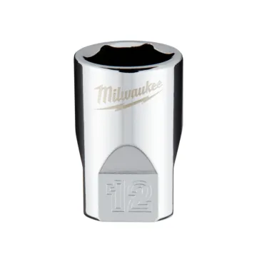 Milwaukee 1/4" Drive 12mm Metric Socket with FOUR FLAT™ Sides
