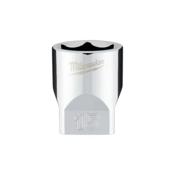 Milwaukee 1/4" Drive 15mm Metric Socket with FOUR FLAT™ Sides