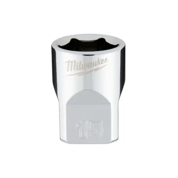 Milwaukee 3/8" Drive 15mm Metric Socket with FOUR FLAT™ Sides