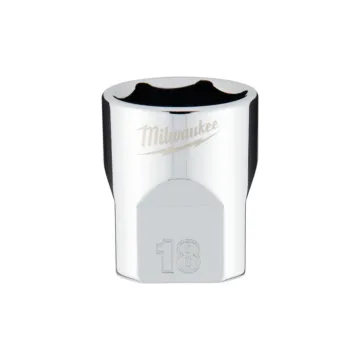 Milwaukee 3/8" Drive 18mm Metric Socket with FOUR FLAT™ Sides