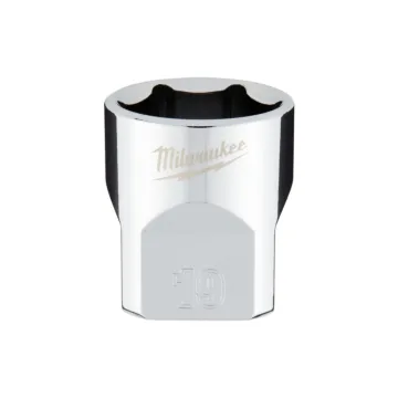 Milwaukee 3/8" Drive 19mm Metric Socket with FOUR FLAT™ Sides
