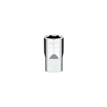 Milwaukee 1/2" Drive 15MM Metric 6-Point Socket with FOUR FLAT™ Sides