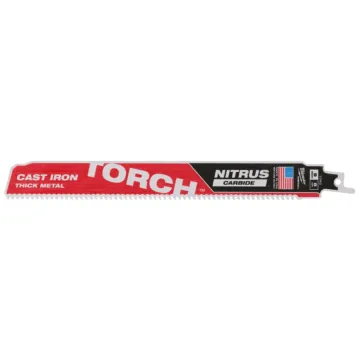 Milwaukee 9" 8 TPI TORCH™ with NITRUS™ Carbide SAWZALL® Blade for Cast Iron (1 PK)