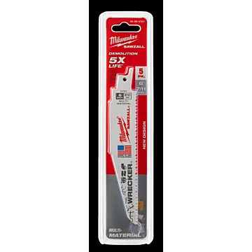Milwaukee 6" 7/11 TPI WRECKER™ SAWZALL® Blade for Multi-Material (5 PK)