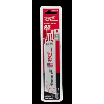 Milwaukee 6" 18 TPI TORCH™ SAWZALL® Blade for Medium Metal (5 PK)