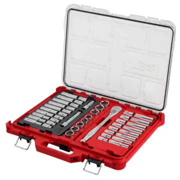 Milwaukee 47pc 1/2" Drive Ratchet & Socket Set with PACKOUT™ Low-Profile Organizer