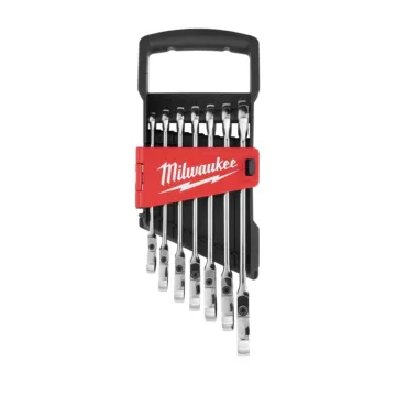 Milwaukee 7pc Metric Flex Head Ratcheting Combination Wrench