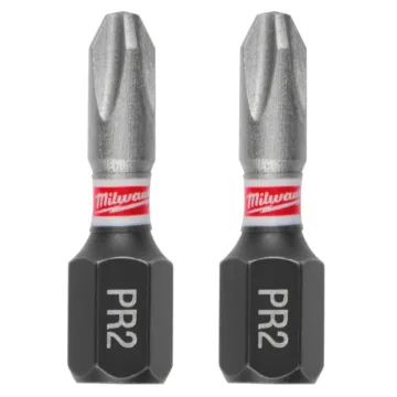 Milwaukee SHOCKWAVE™ Impact Duty 1" Reduced Diameter Phillips #2 Drywall Insert Bits (2 PK)