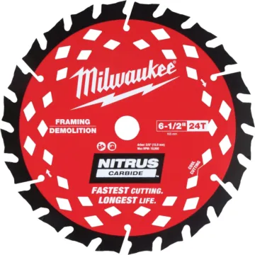 Milwaukee NITRUS 6-1/2 In. 24-Tooth Framing/Demolition Circular Saw Blade (10-Pack)