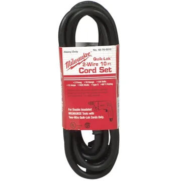 Milwaukee 10' 2-Wire QUIK-LOK® Cord