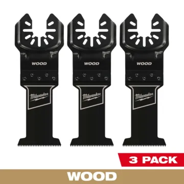 Milwaukee 1-3/8” High Carbon Steel Wood Universal Fit Oscillating Multi-Tool Blade (3 PK)