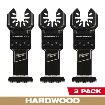Milwaukee 1-3/8” High Carbon Steel Precision Tooth Hardwood Universal Fit Oscillating Multi-Tool Blade (3 PK)