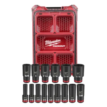 Milwaukee SHOCKWAVE™ Impact Duty Socket 1/2” Drive SAE Set with PACKOUT™ (15pc)