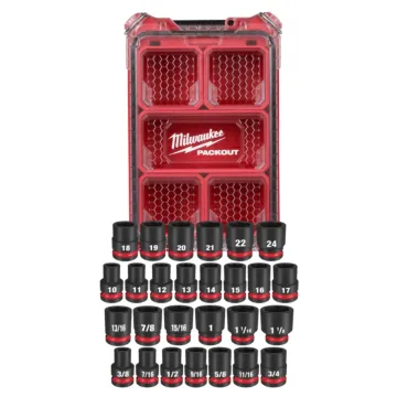 Milwaukee 27PC SHOCKWAVE™ Impact Duty Socket 1/2” Drive MM & SAE Set with PACKOUT™