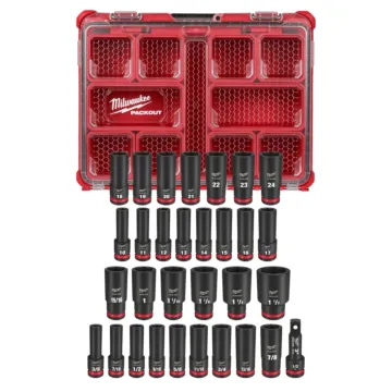 Milwaukee 31PC SHOCKWAVE™ Impact Duty Socket 1/2” Drive Set with PACKOUT™