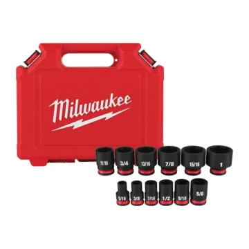 Milwaukee 12PC SHOCKWAVE™ Impact Duty 3/8" Drive SAE Standard 6 Point Socket Set