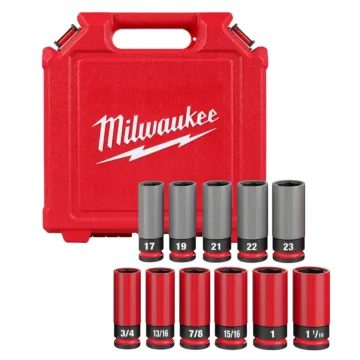 Milwaukee SHOCKWAVE™ Impact Duty 1/2 Drive SAE & Metric 11PC Lug Nut Wheel Socket Set