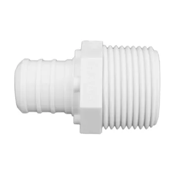 Jones Stephens 1" x 1" Plastic White PEX Adapter, Lead Free