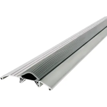 M-D Building Products 3-3/4 In. x 3/4 In. x 36 In. Silver Aluminum and Vinyl Heavy-Duty Low-Profile Threshold