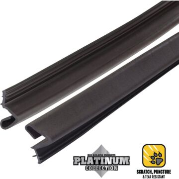 M-D Building Products 81 In. Premium Rubber PLATINUM Top and Sides Door Seal for Doors with Kerf/Channel, Brown
