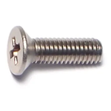 3 mm - 0.50 x 10 mm Machine Screw, Phillips Flat Head, Zinc 