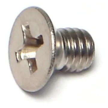 4 mm - 0.70 x 6 mm Machine Screw, Phillips Flat Head, Zinc 
