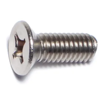 6 mm - 1.00 x 16 mm Machine Screw, Phillips Flat Head, Stainless Steel 