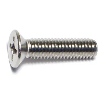 6 mm - 1.00 x 25 mm Machine Screw, Phillips Flat Head, Stainless Steel 