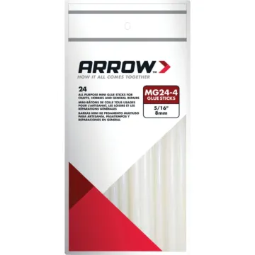 Arrow Fastener Arrow 4 In. Mini Clear Hot Melt Glue (24-Pack)