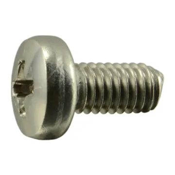 3 mm - 0.50 x 6 mm Machine Screw, Phillips Pan Head, Zinc 
