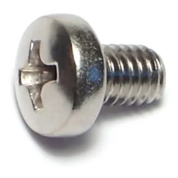 4 mm - 0.70 x 6 mm Machine Screw, Phillips Pan Head, Zinc 