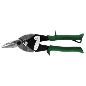 Midwest Right Cut Aviation Snip (Green) 10 in.