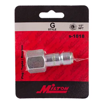Milton Industrial Air Plug Tool Fitting, G-Style 1/2-in FNPT, 300 PSI/99 SCFM, High SCFM Air Compressor Quick Connect Air Hose Fitting