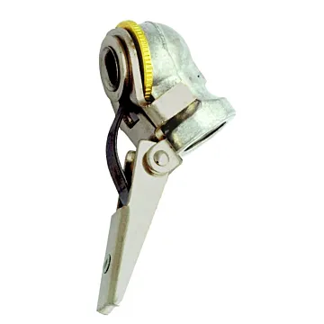 Milton Closed Ball Air Chuck with Safety Clip-on Grip, 1/4" FNPT, Tire Pressure Gauge, Air Hose Quick Connect Adapter, S-698