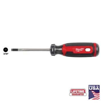 Milwaukee 3/16" Cabinet 3" Cushion Grip Screwdriver (USA)