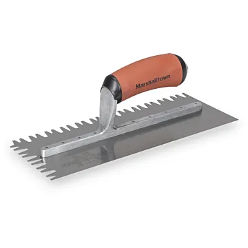 Marshalltown Sawtooth Notched Trowel 11 in. x 4-1/2 in. with DuroSoft® Handle