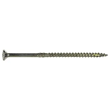 #10 x 4" Star Flat Head, Wood Screw, Yellow Zinc (Bulk Box 1 lb)