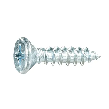 #8 x 3/4" Phillips Flat Head, Wood Screw, Zinc (Bulk Box 1 lb)