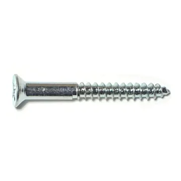 #8 x 1-1/2" Phillips Flat Head, Wood Screw, Zinc (Bulk Box 1 lb)