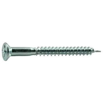 #8 x 1-3/4" Phillips Flat Head, Wood Screw, Zinc (Bulk Box 1 lb)