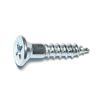 #14 x 1-1/4" Phillips Flat Head, Wood Screw, Zinc (Bulk Box 1 lb)