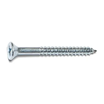 #14 x 2-1/2" Phillips Flat Head, Wood Screw, Zinc (Bulk Box 1 lb)