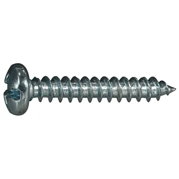 #8 x 1" Combo Pan Head, Sheet Metal Screw, Zinc (Bulk Box 1 lb)