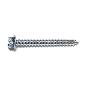 #12 x 2" Slotted Hex Washer Head, Sheet Metal Screw, Zinc (Bulk Box 1 lb)