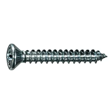 #6 x 1" Phillips Flat Head, Sheet Metal Screw, Zinc (Bulk Box 1 lb)
